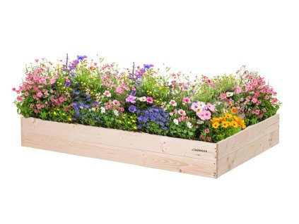 Hochbeet aus Holz 140 x 80 x 20 cm