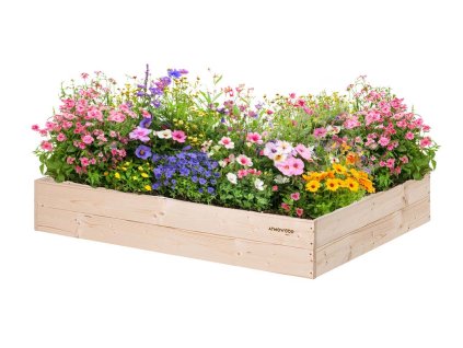 Hochbeet aus Holz 120 x 80 x 20 cm