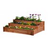 3-stöckiges Blumenbeet aus Holz 110 x 88 x 36 cm