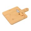 Bambus-Schneidebrett mit Griff und Messer
