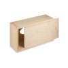 Holzbox für Taschentücher mit ausziehbarem Boden