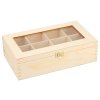 Holzbox mit Glas – 8 Fächer