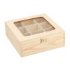 Holzbox mit Glas – 9 Fächer