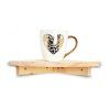 6708 1 drevena nastenna police rohova 22 x 22 cm