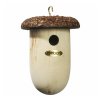 Vogelhaus aus Holz in Eichelform