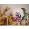 54135 3 drevene nastenne hodiny s barevnou fotografii