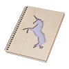 Notizbuch aus Holz A5 – Einhorn