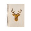 Notizbuch aus Holz A5 – Hirsch