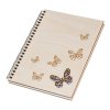 Notizbuch aus Holz A5 – Schmetterlinge