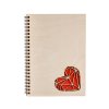 Notizbuch aus Holz A5 – Herz II