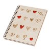 Notizbuch aus Holz A5 – Herzen