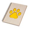 Notizbuch aus Holz A5 – Pfote