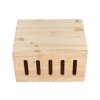 6726 4 dreveny box s vyrezy a vikem 40 x 30 x 23 cm