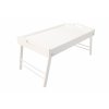 Tablett fürs Bett aus Holz 50 x 30 cm weiß