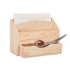 Holzständer für Briefe mit Schublade