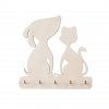 Schlüsselbrett aus Holz – Hund und Katze