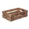 Holzkiste geflammt 40 x 26 x 12 cm