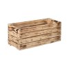 Holzkiste geflammt 60 x 22 x 24 cm