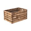 Holzkiste geflammt 60 x 39 x 30 cm