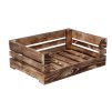 Holzkiste geflammt offen 42 x 30 x 15 cm