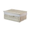 Korb-Schublade weiß mit Deckel