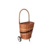 Weidenkorb für Holz auf Rädern abgerundet