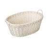 Wäschekorb aus Weide – weiß