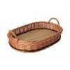Ovales Korbtablett mit Griff