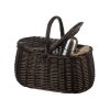 Weiden-Picknickkorb dunkel