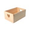 Naturholzbox mit Herzen 30 x 20 x 13 cm