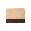Set mit 6 quadratischen Untersetzern aus Eiche