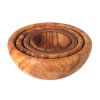 Satz kleiner Olivenholzschalen – 4 Stück