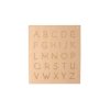Stickschablone aus Holz - Alphabet