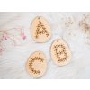 Stickschablone aus Holz - Ei mit beliebigem Buchstaben