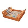 56752 3 drevene impregnovane piskoviste s lavickami 120 x 120 cm